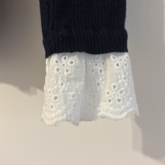 Tuckernuck Navy Rosemary Eyelet Knit Top (S) - Picture 5 of 7